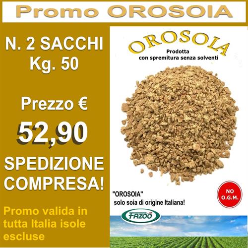PROMO PANELLO DI SOIA MATERIA PRIMA PER MANGIMI 2 SACCHI KG 25 NO OGM