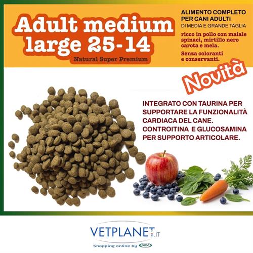 PROMO ADULT CANI MEDIUM/LARGE CON POLLO E MAIALE Kg.10